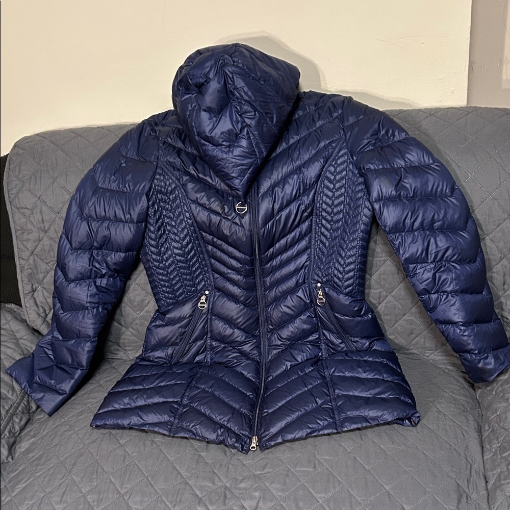 Laundry By Shelli Segal Dark Blue Puffer Jacket